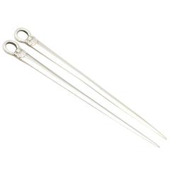 Pair of Sterling Silver Game Skewers/Letter Openers - Antique George IV 5