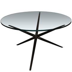 Blackened Hammered Steel Dining Table Base 5