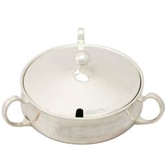 Sterling Silver and Glass Preserve Dish by A.E.Jones