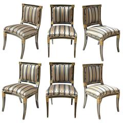 Classical Style Chairs in Black and Gold