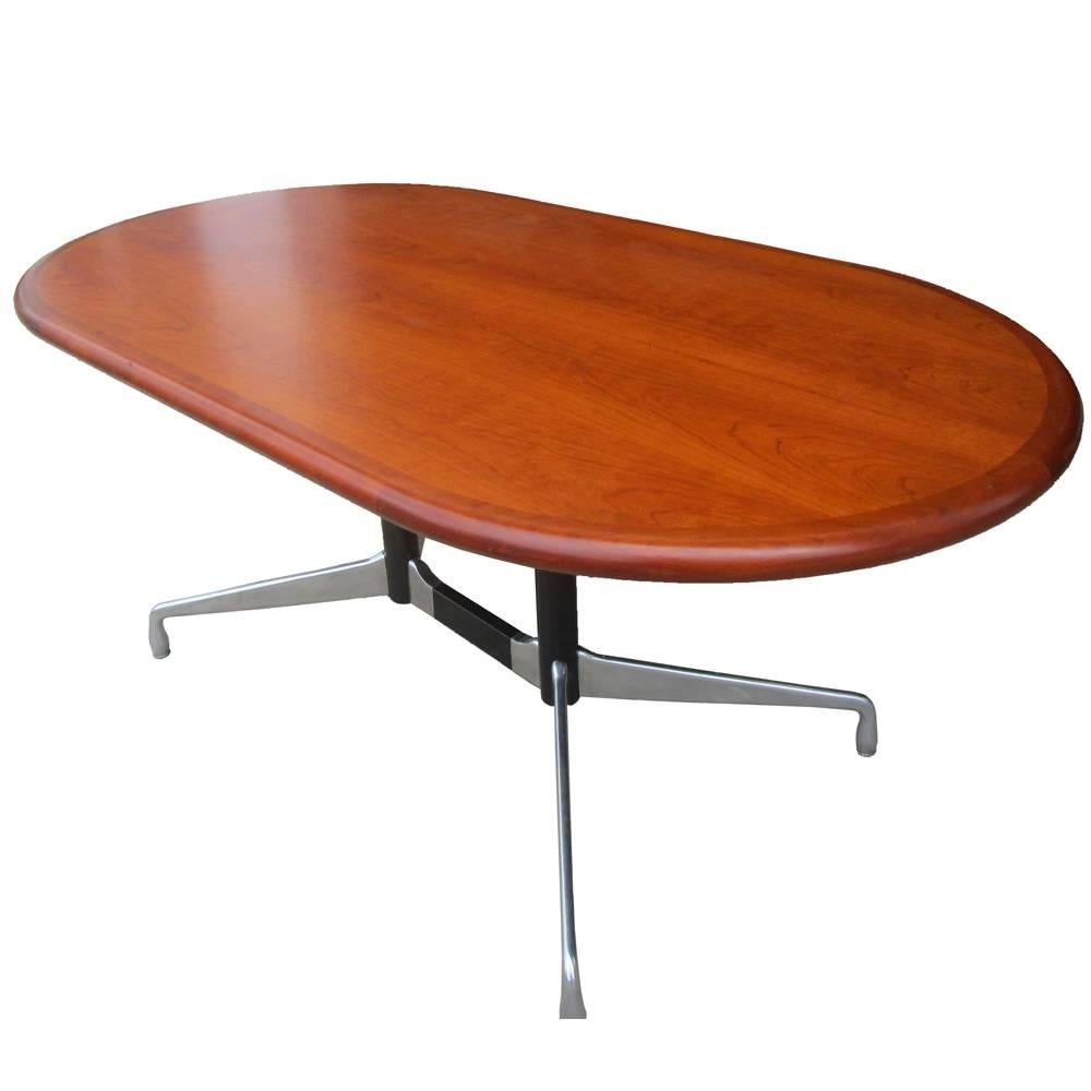 Vintage Herman Miller Table or Desk with Knoll Walnut Top
