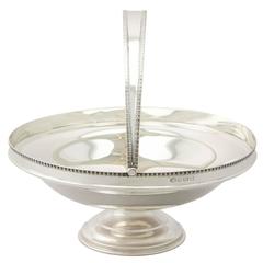 Sterling Silver Cake / Fruit Basket - Antique George V 9