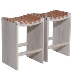 Plank Bar Stool in Solid Walnut by Thomas Hayes Studio 11