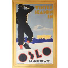 Vintage Norwegian Ski Poster
