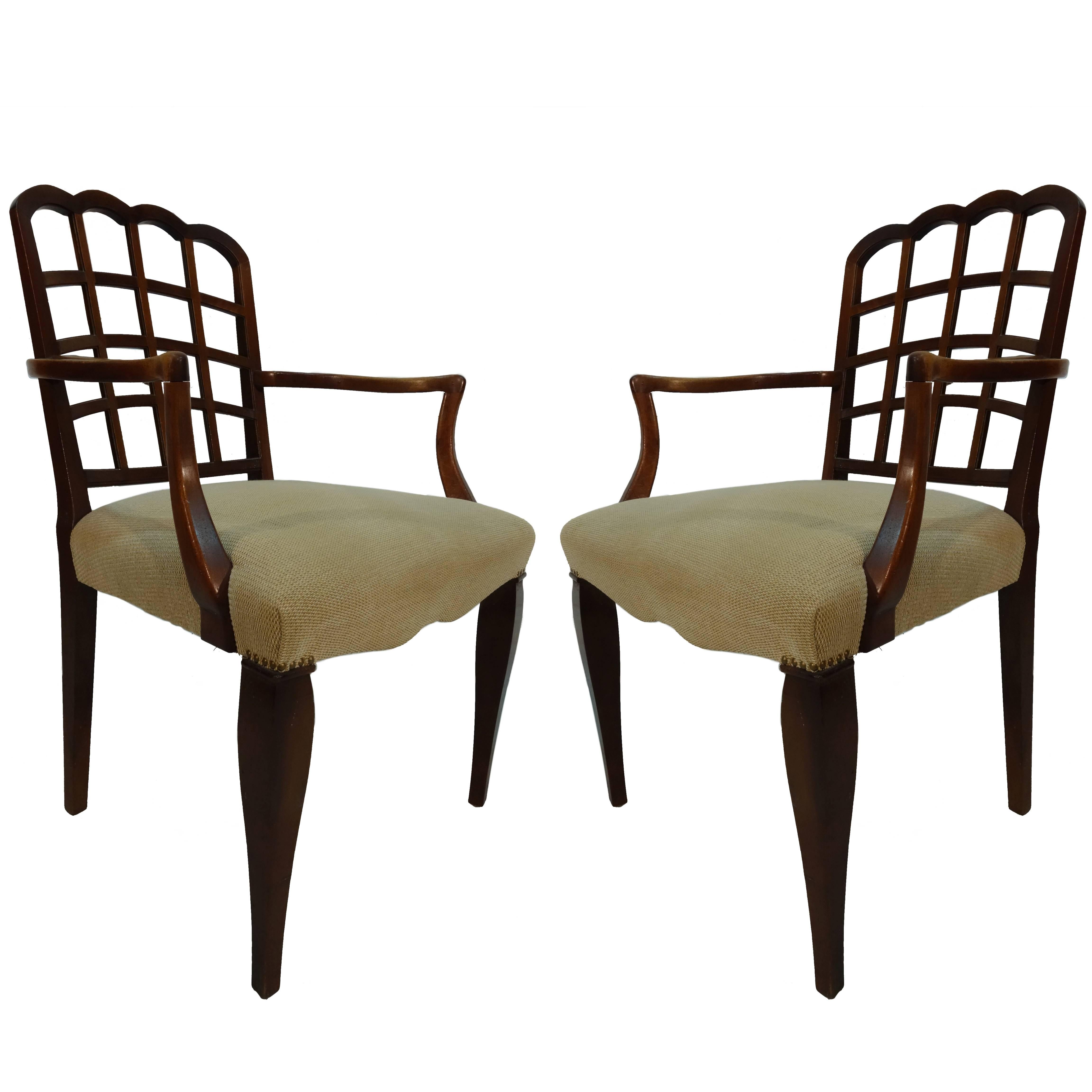 Pair of Early 20th Century Aesthetic Movement Armchairs For Sale