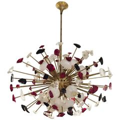 Incroyable lustre italien Spoutnik de style mi-siècle moderne