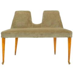 Petite Double Bench Attributed Maurizio Tempestini, circa 1940