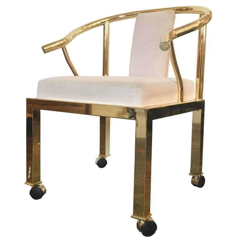 Single Brass Ming Chair by DIA