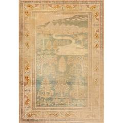 Antique Turkish Silk Kayseri Rug Antique Turkish Silk Kayseri Rug