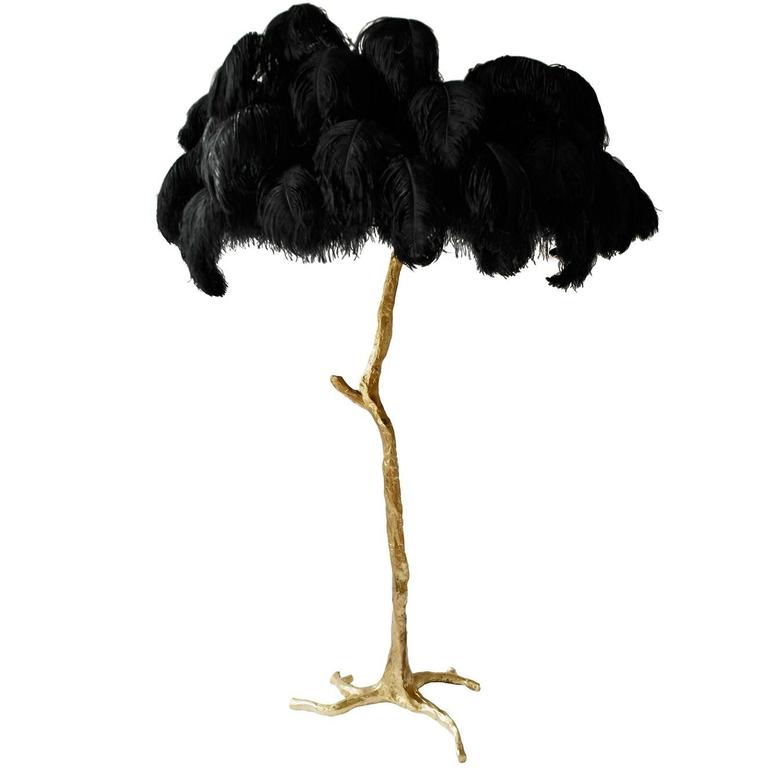 Feather palm tree floor lamp, 2015