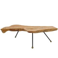 Free-Edge Wood Coffee Table by Sabina