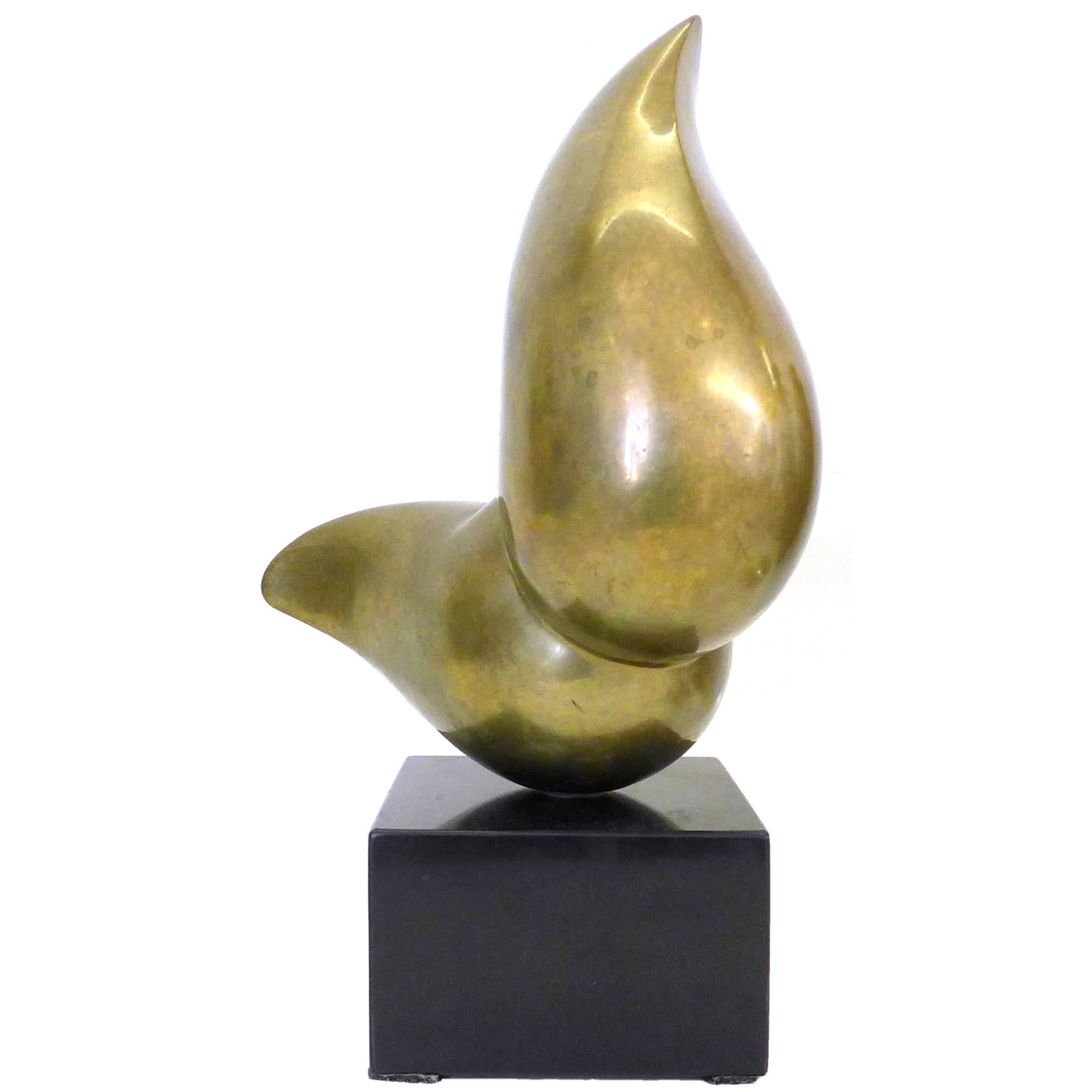 Biomorphic Solid Bronze Sculpture