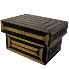 Tessallated Brass and Slate Box in Manner of R & Y Augousti