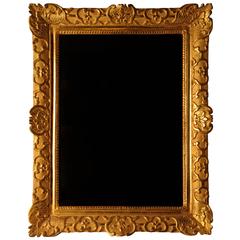 French Giltwood Mirror with Mercury Plate, Régence, Early 18th Century