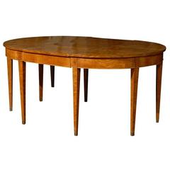 Swedish 19th Century Karl Johan Style Birch Table