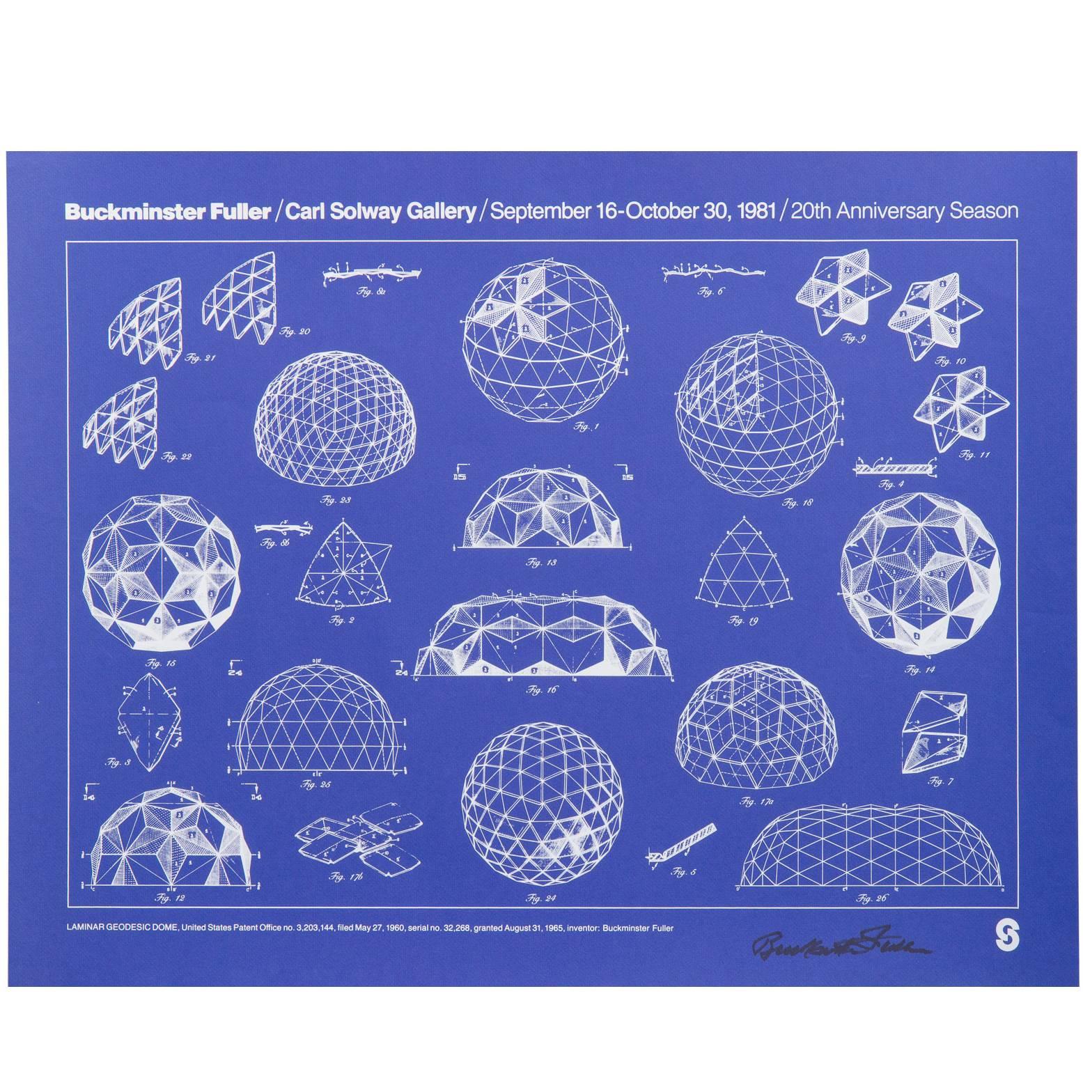 Signed Buckminster Fuller Print