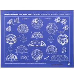 Used Signed Buckminster Fuller Print