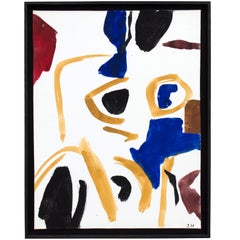 Abstract Gouache on Canvas by Jacques Nestle, circa 1950s