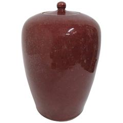 19th Century Chinese Oxblood Covered Jar