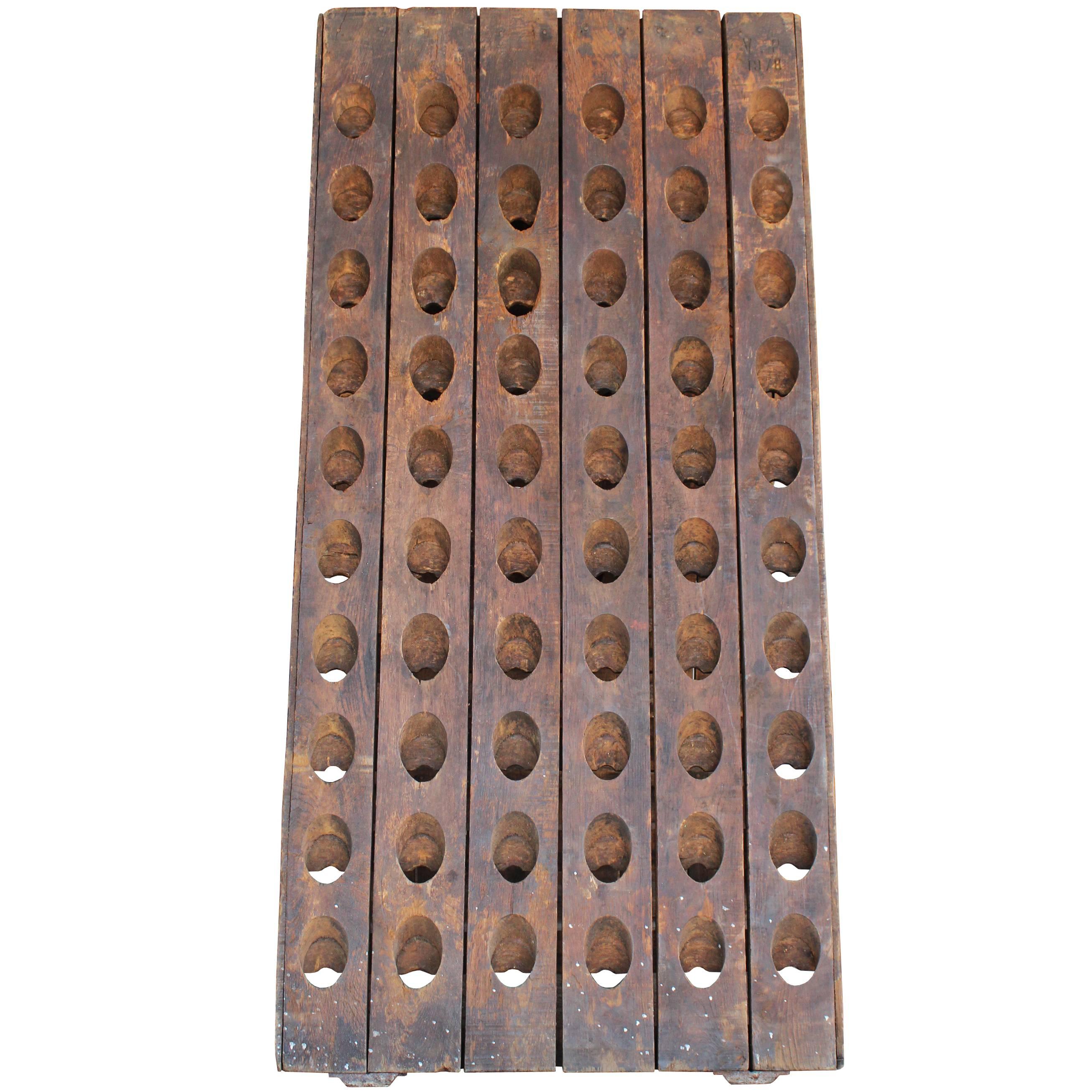 Early 20th Century Wine Riddling Rack