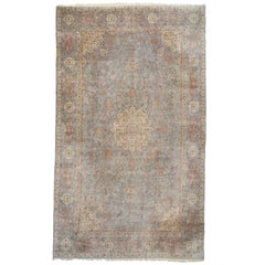 Tappeto persiano vintage Kirman Palace con stile romantico provinciale francese