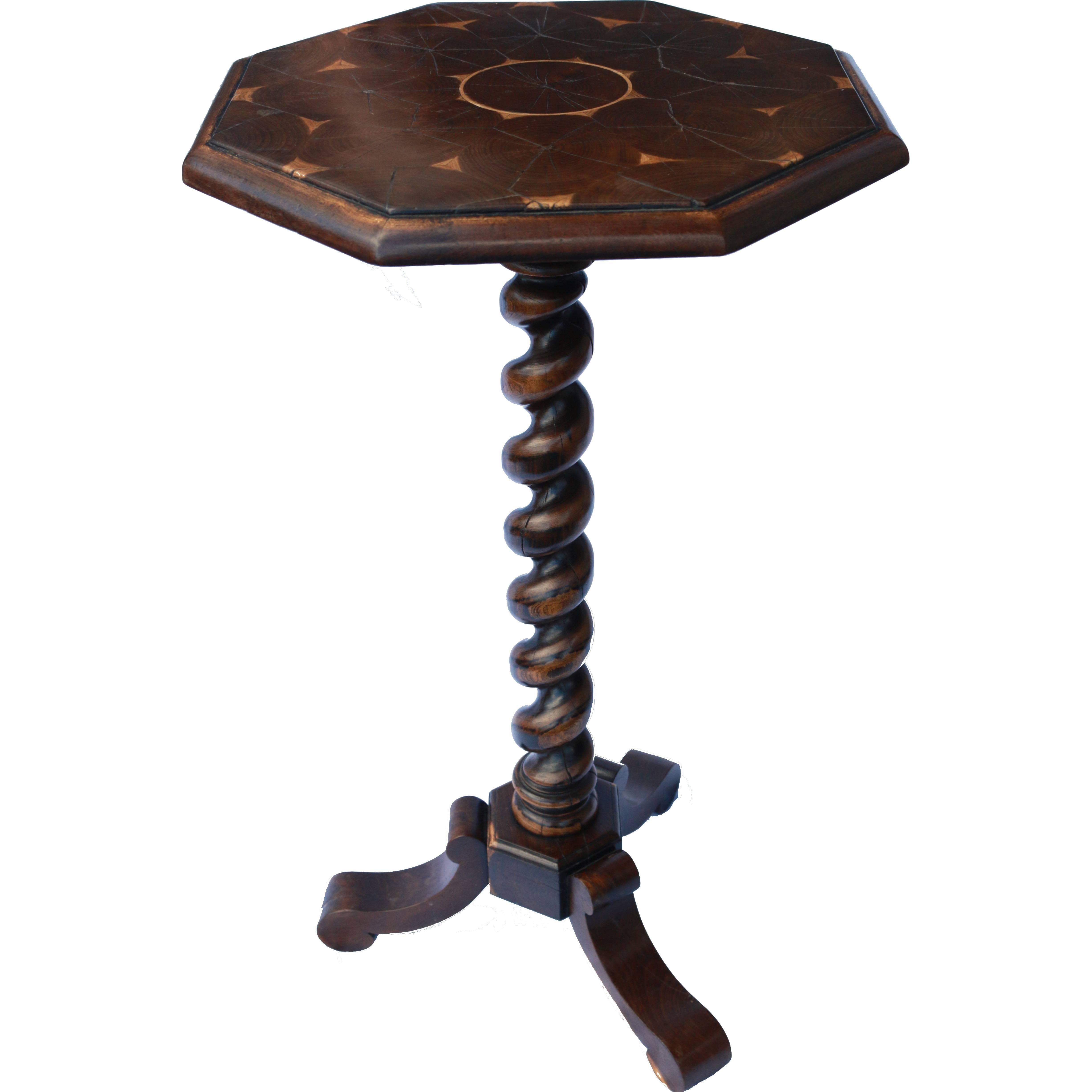 William and Mary Laburnum Candle Stand For Sale