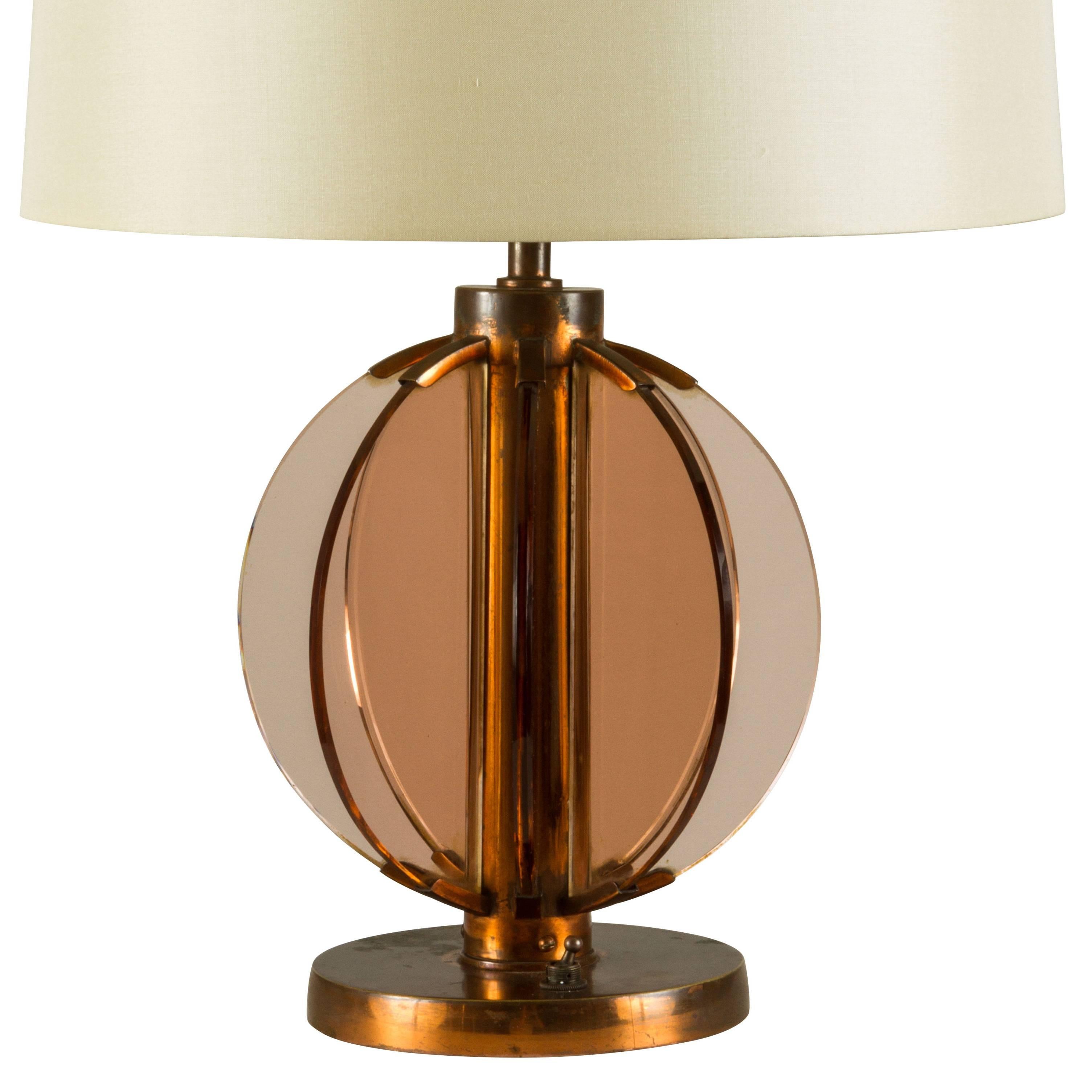 Glass Table Lamp Attributed to Fontana Arte