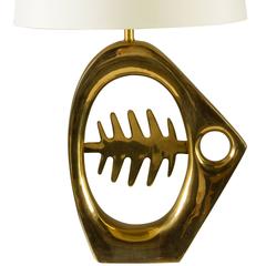 Solid Brass Table Lamp by Raymor