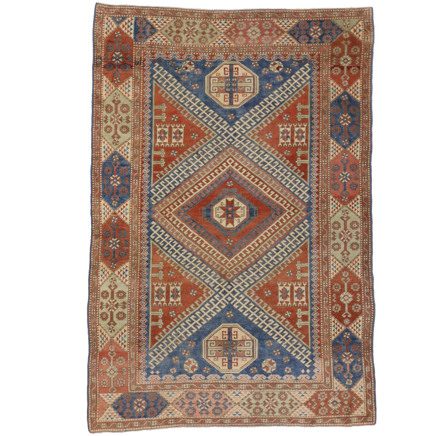 MidCentury Modern Turkish Rug For Sale at 1stdibs