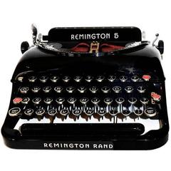 1935 Streamline Remington Five Portable Typewriter