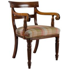 19th Century Mahogany Elbow Chair