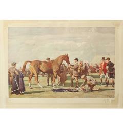 Signed Color Lithograph Print by Sir Alfred James Munnings