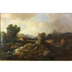 Large Oil on Canvas English Landscape by E.H. Niemann