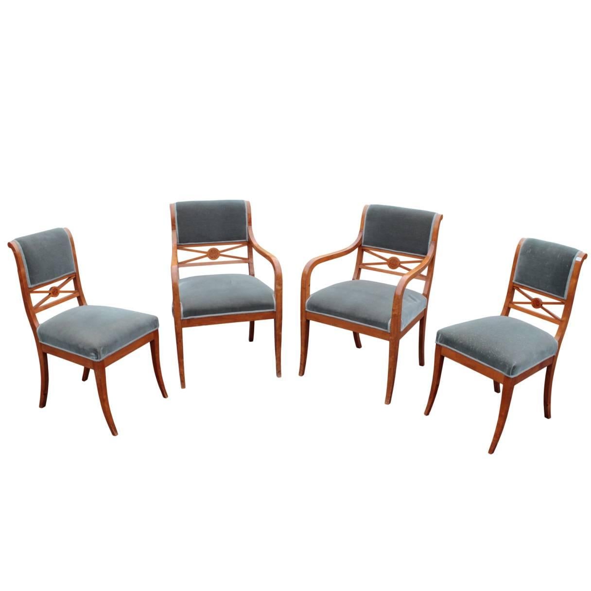 Swedish Karl Johan Salon Seating Suite  For Sale