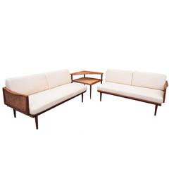 Peter Hvidt and Orla Mølgaard-Nielsen Sectional Sofa with Corner Table