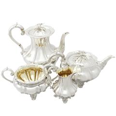 Sterling Silver Melon Style Four-Piece Tea and Coffee Service, Antique 7