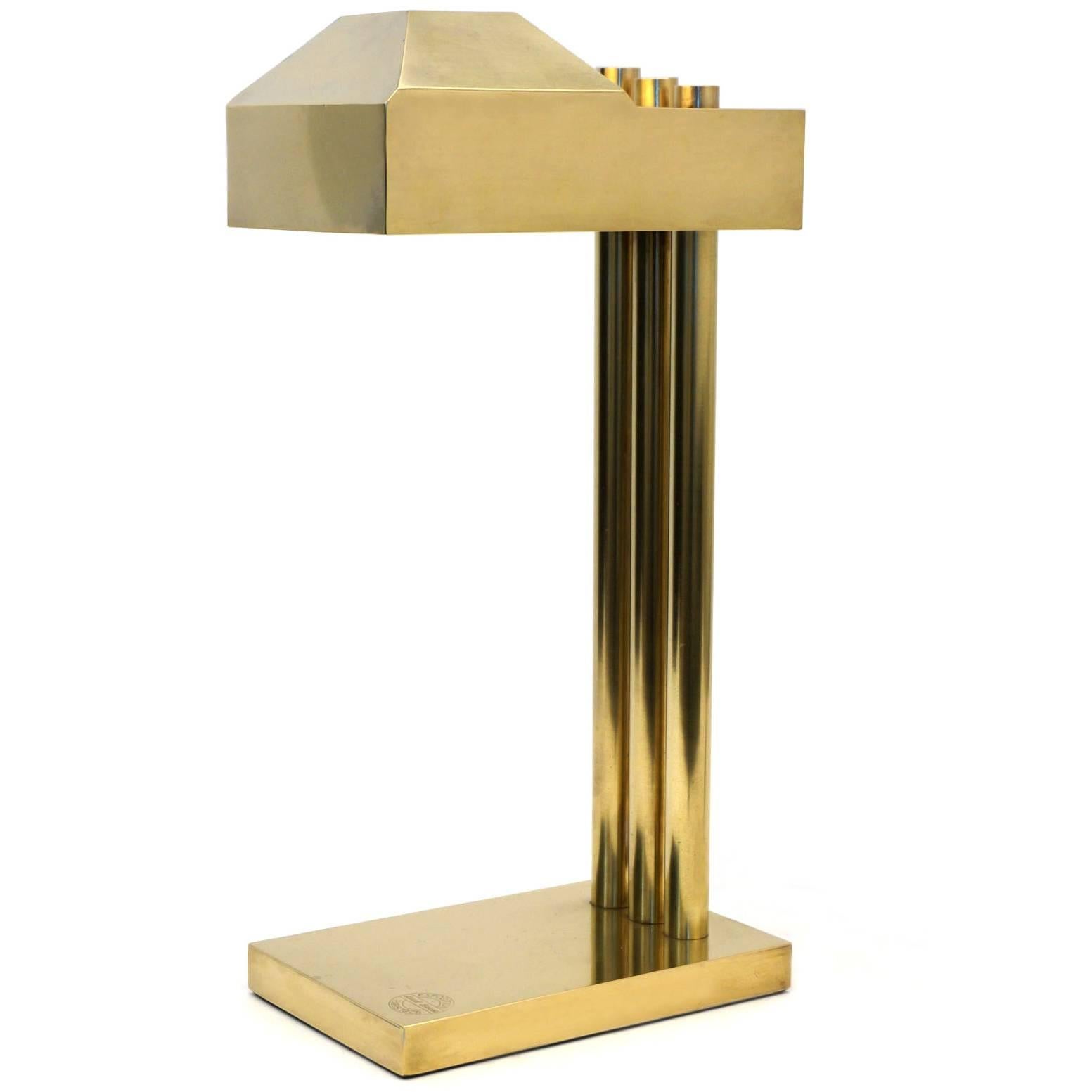 Exposition de Paris Brass Desk Lamp by Marcel Breuer, signed, Paris