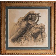 The Revolt of Cairo, Pencil on Paper, Laid on Board by Lisa Lévesque