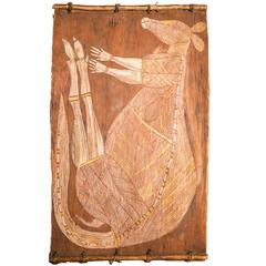 Aboriginal "Kangaroo" Bark Painting 5