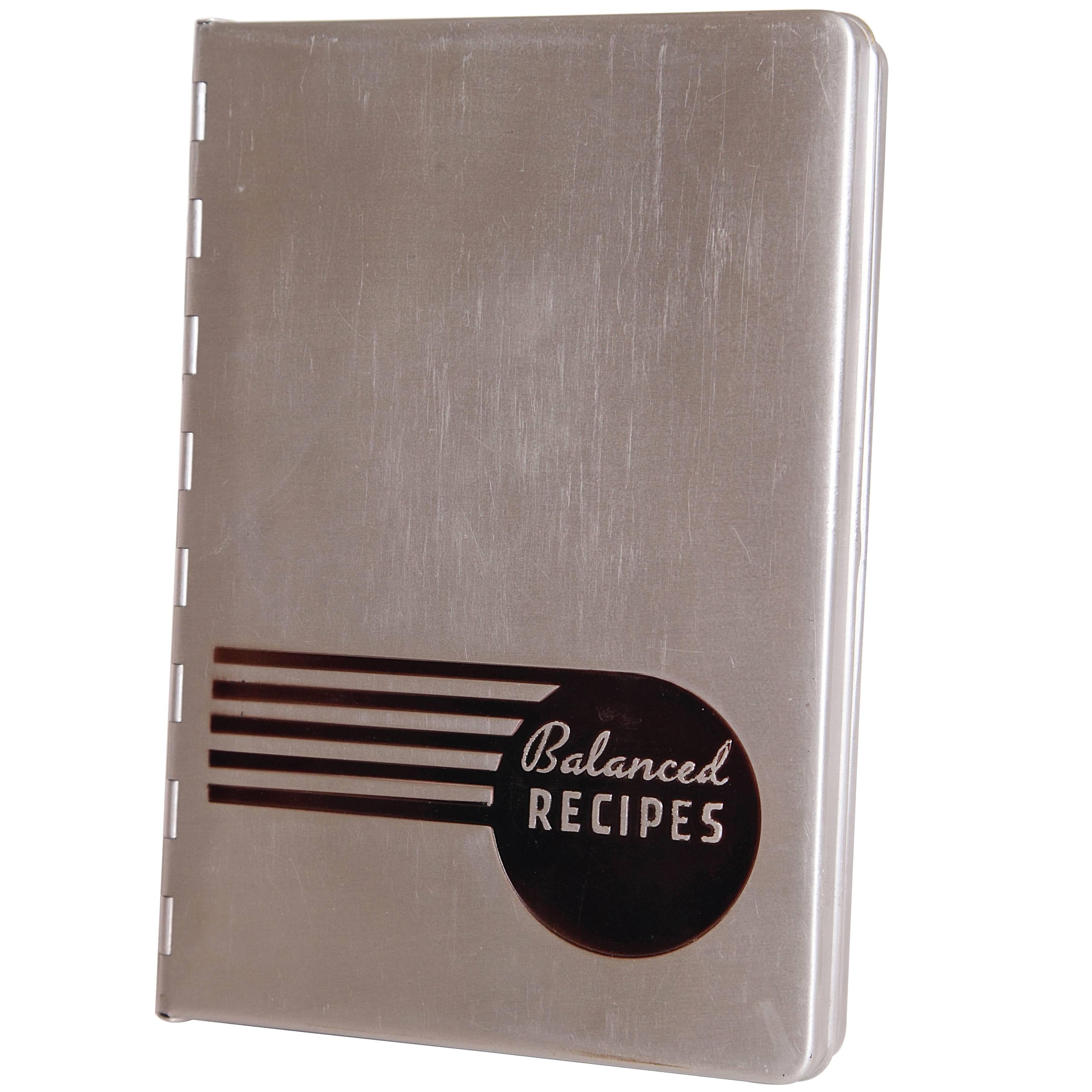 Pillsbury Balanced Recipes Streamline Aluminum Art Deco Book, 1933, Chicago WF