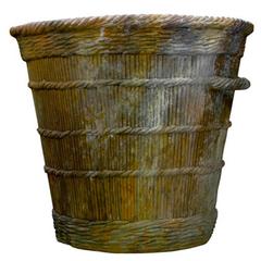 20th Century Large French Garden Basket Planter