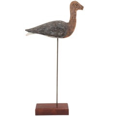 Used Hand-Carved Mounted Duck Decoy