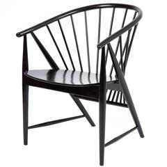Vintage Sonna Rosen Danish Sunbeam Chair black painted