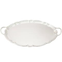 Sterling Silver Two-Handled Tea Tray, Antique George V