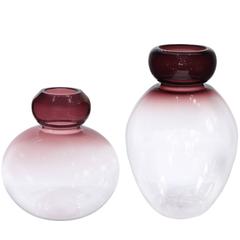 Pair of Sfumato Glass Vases by Alfredo Barbini