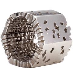 Hell-X Ring, Inside-Out, in Sterling Silver from the "Cantos" Series