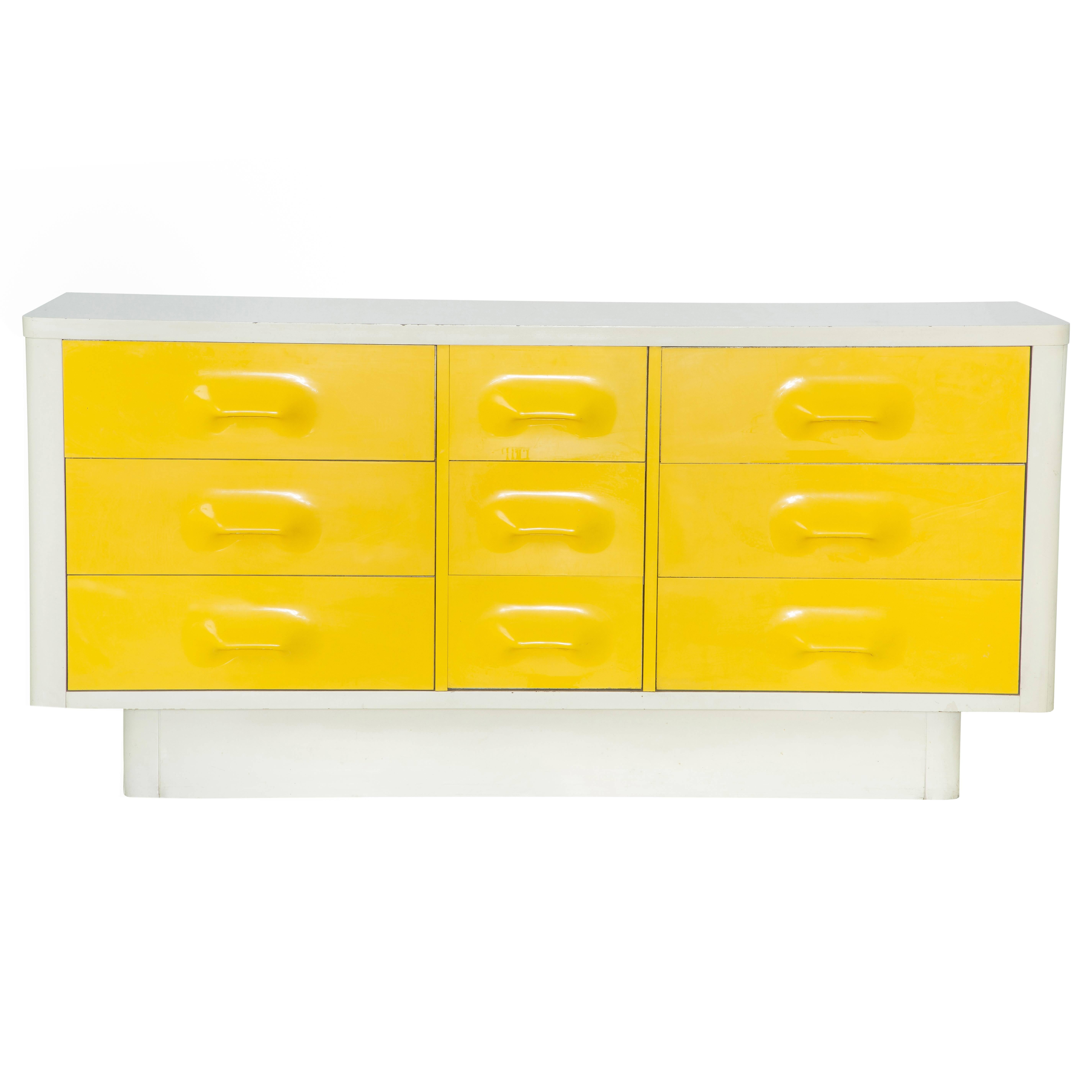 Mod Pop Raymond Loewy Style Nine-Drawer Dresser