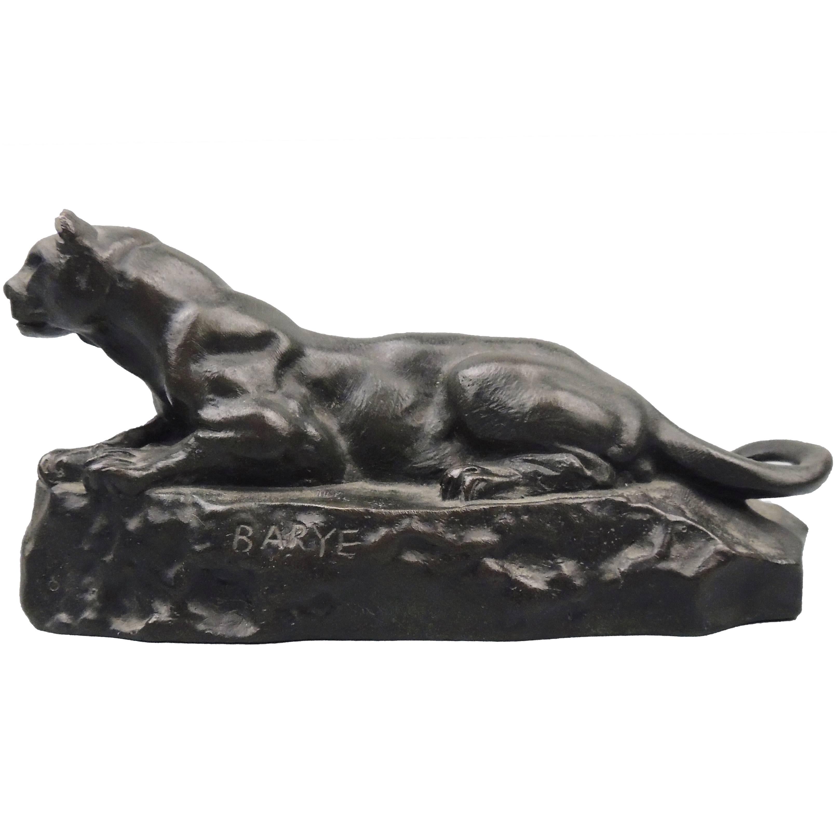 "Panther of Tunis" Bronze Sculpture After Antoine-Louis Barye