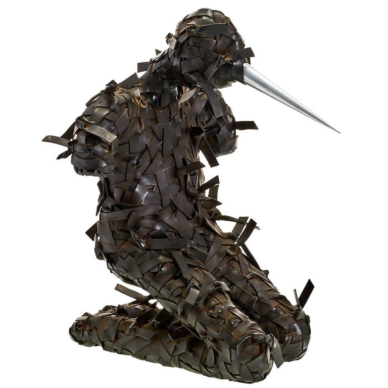 Black Rubber Figural Sculpture in the Manner of Chakaia Booker For Sale