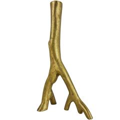 Früher handgeschmiedeter Kerzenständer aus Messing von Michael Aram, signiert 1992